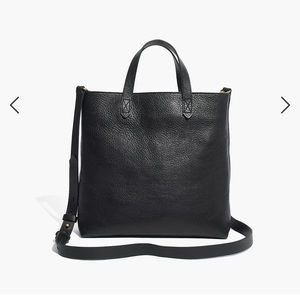 Madewell zip top transport crossbody - black